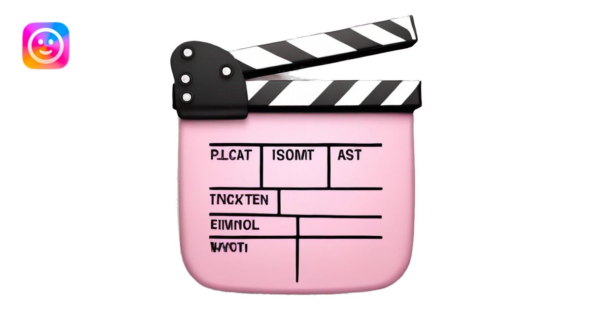 Light pink film clapper emoji | AI Emoji Generator