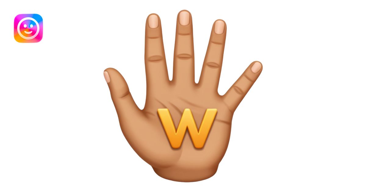 W hand sign emoji | AI Emoji Generator