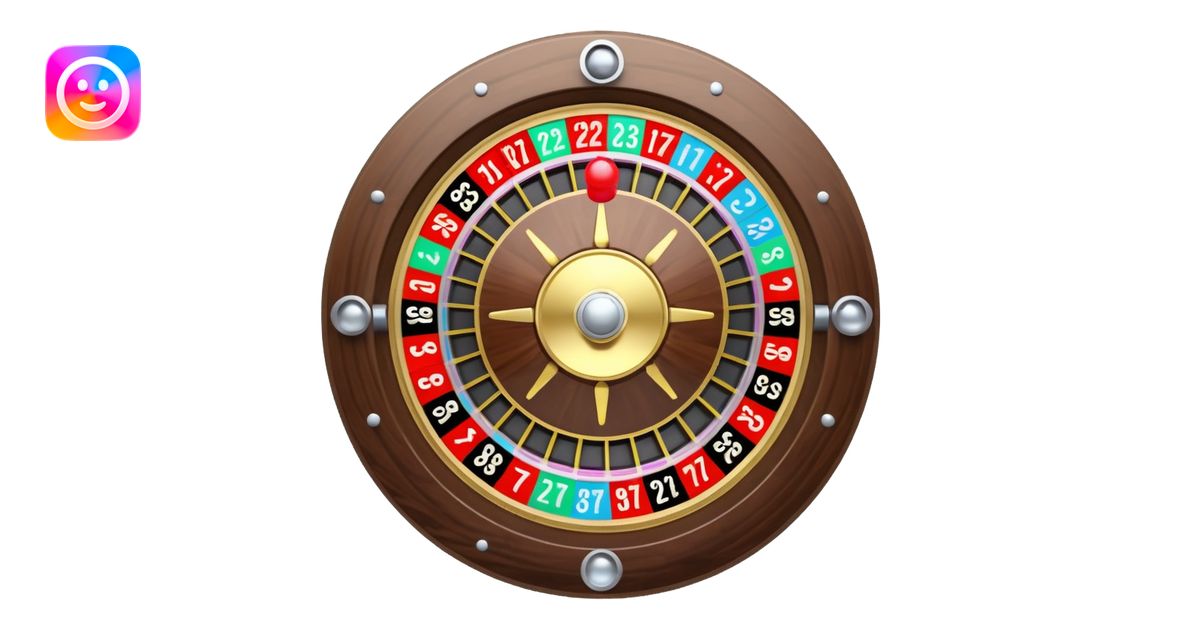 A 3D cartoon roulette wheel with spinning ball and colorful numbers ...