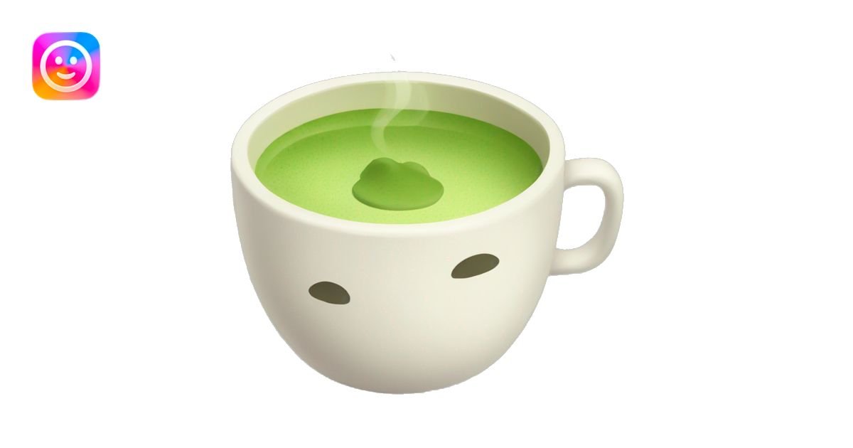 Matcha tea in a aesthetic cup emoji | AI Emoji Generator