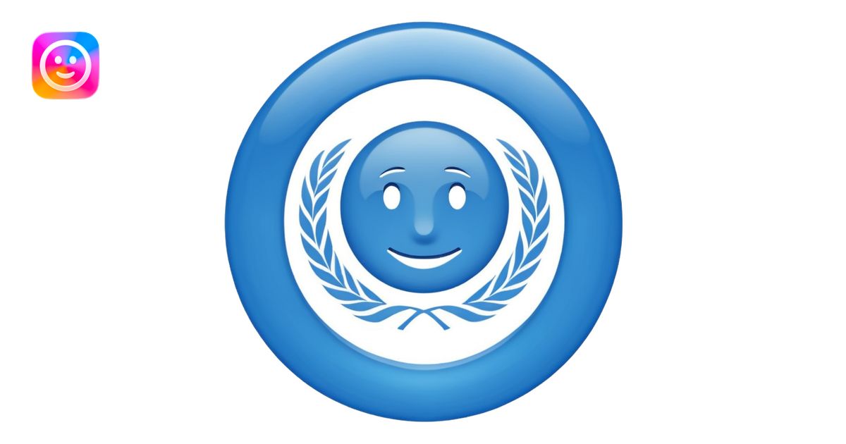 Un rond bleu avec le logo valide emoji | AI Emoji Generator