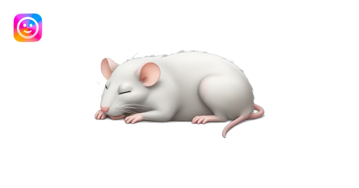 Cute rat sleeping emoji | AI Emoji Generator