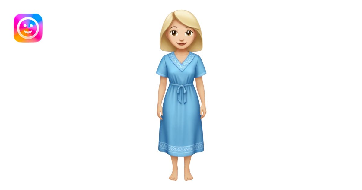 ligth woman housewife clothes full body emoji | AI Emoji Generator