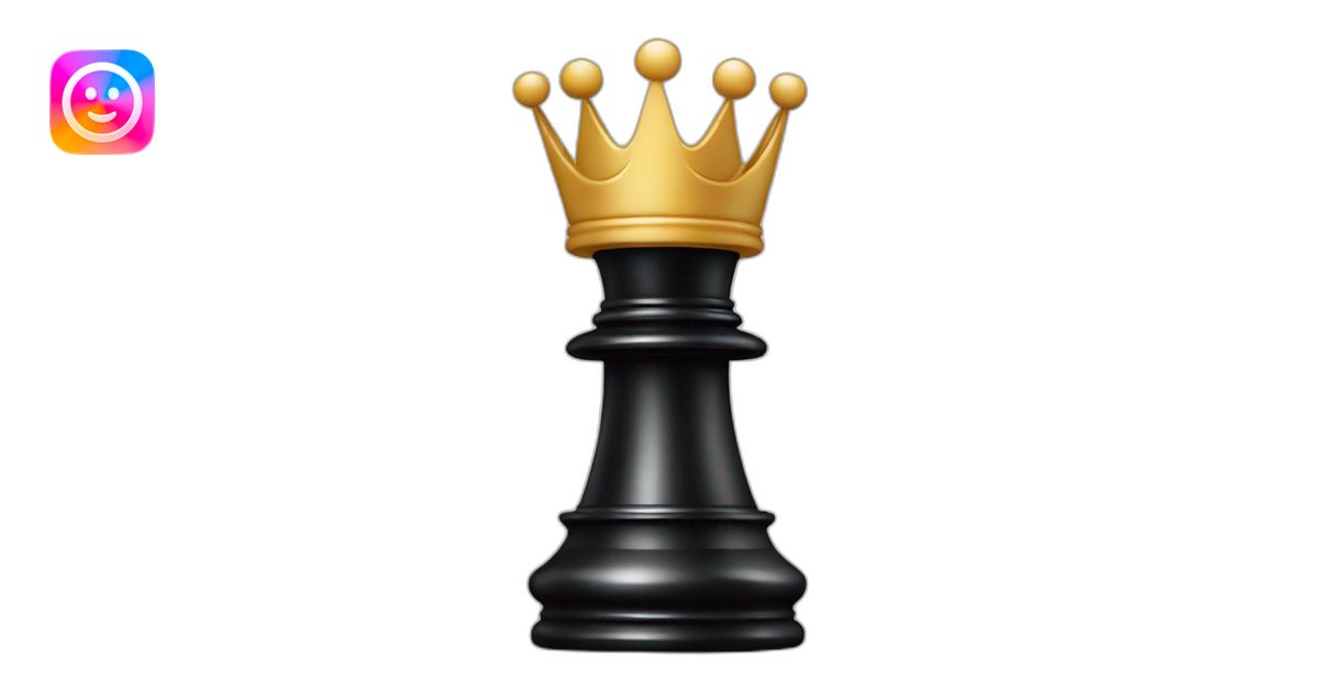 chess piece King black with smiley face emoji | AI Emoji Generator