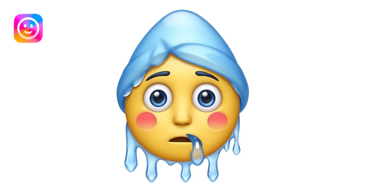 very cold classic yellow emoji, shivering, blue face, icicles emoji ...