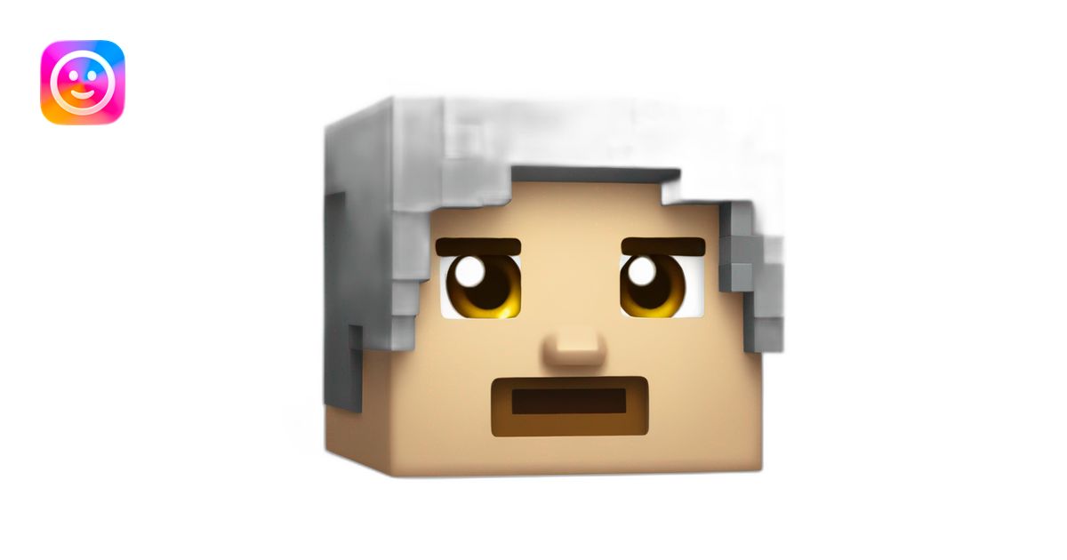 Minecraft head emoji | AI Emoji Generator