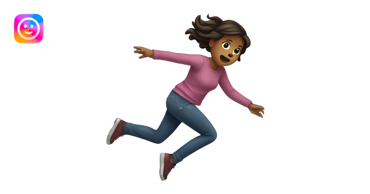 girl falling emoji | AI Emoji Generator