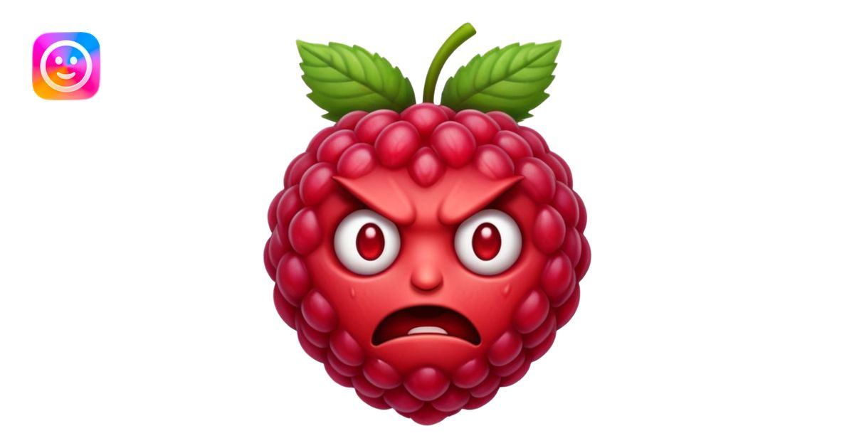 angry ugly raspberry emoji | AI Emoji Generator