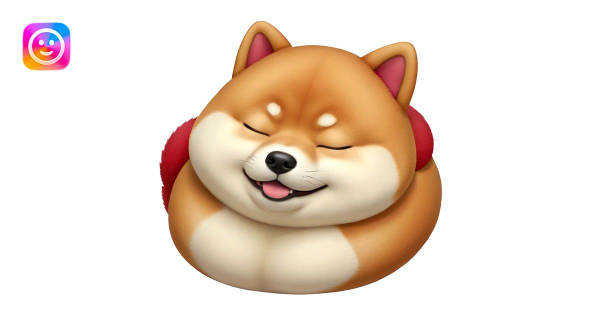 Cinematic Meme-Worthy Chubby Sleeping Shiba Inu Portrait Emoji, Head ...