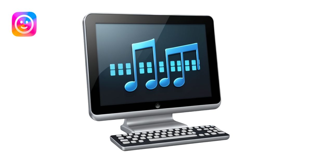 a computer play music emoji | AI Emoji Generator