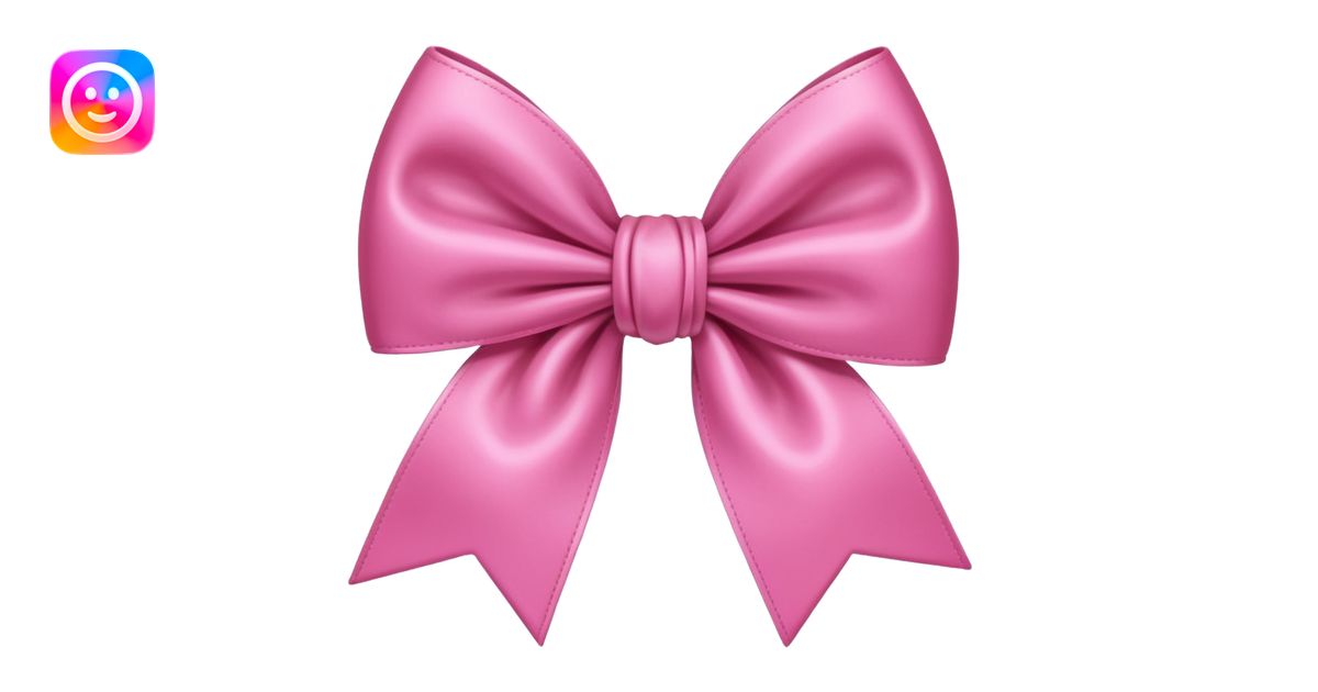 Moño lindo rosa emoji | AI Emoji Generator