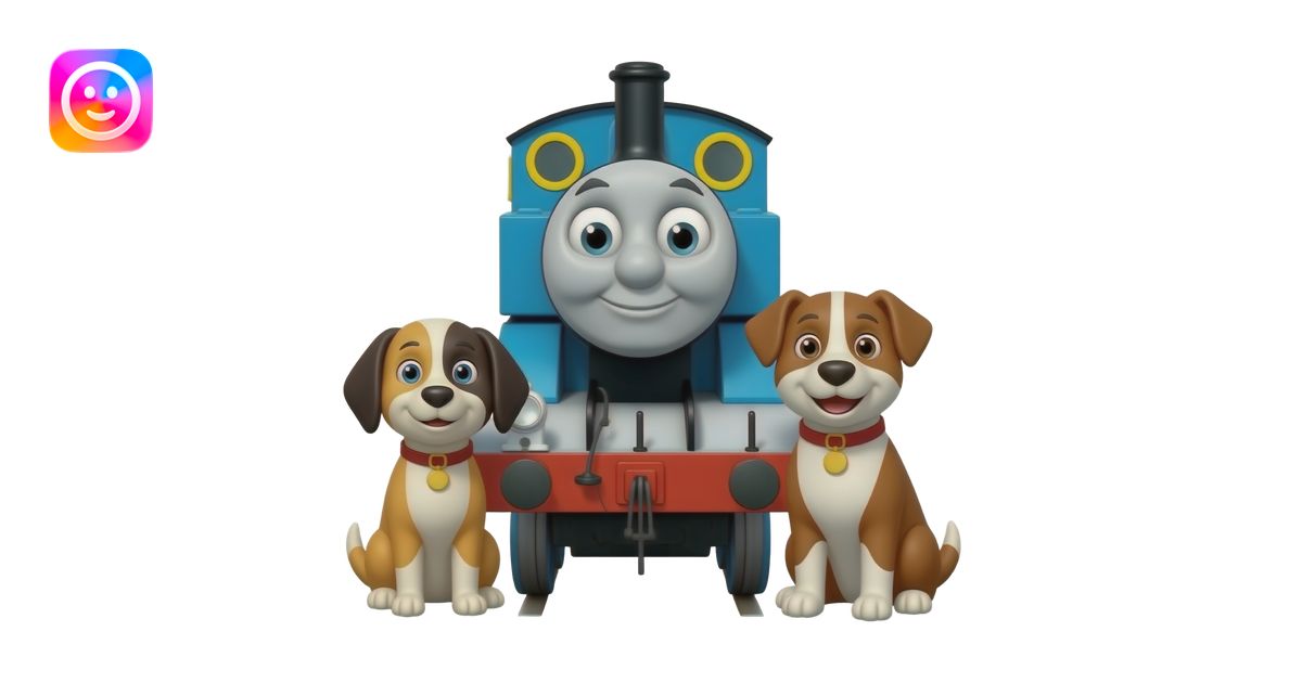 Thomas & Friends on a Dogs emoji | AI Emoji Generator