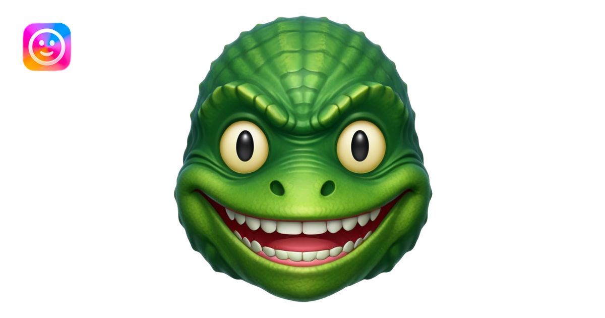 Creature black lagoon smiley face emoji | AI Emoji Generator