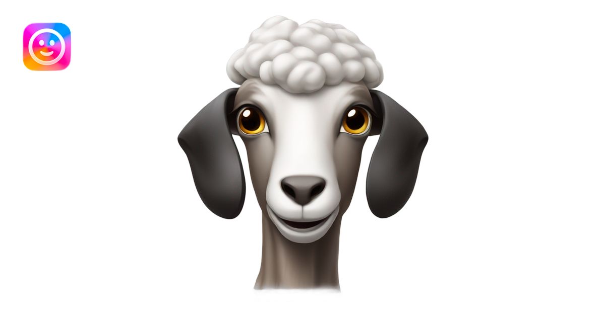 Goat with a big brain wearing black hoodie emoji | AI Emoji Generator