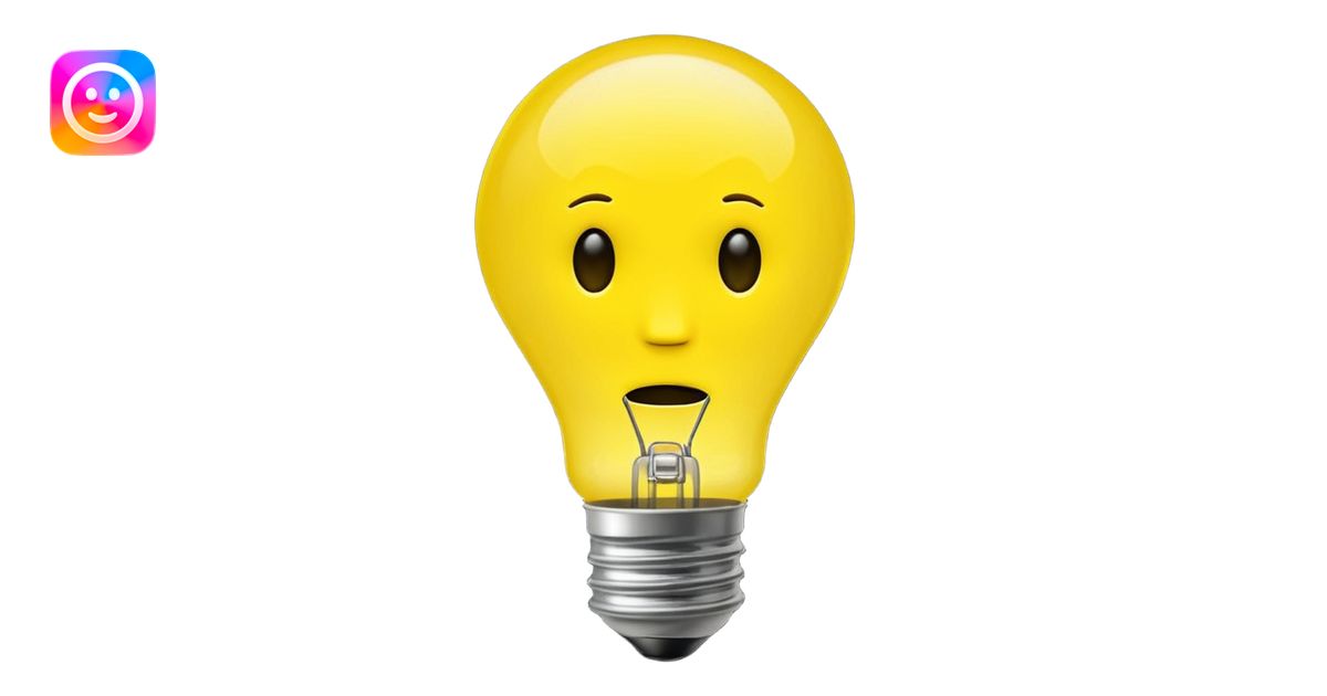 bulb bright idea emoji iphone no face emoji | AI Emoji Generator
