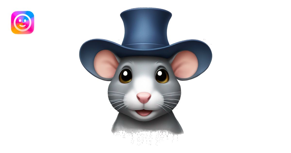 Rat with a hat emoji | AI Emoji Generator