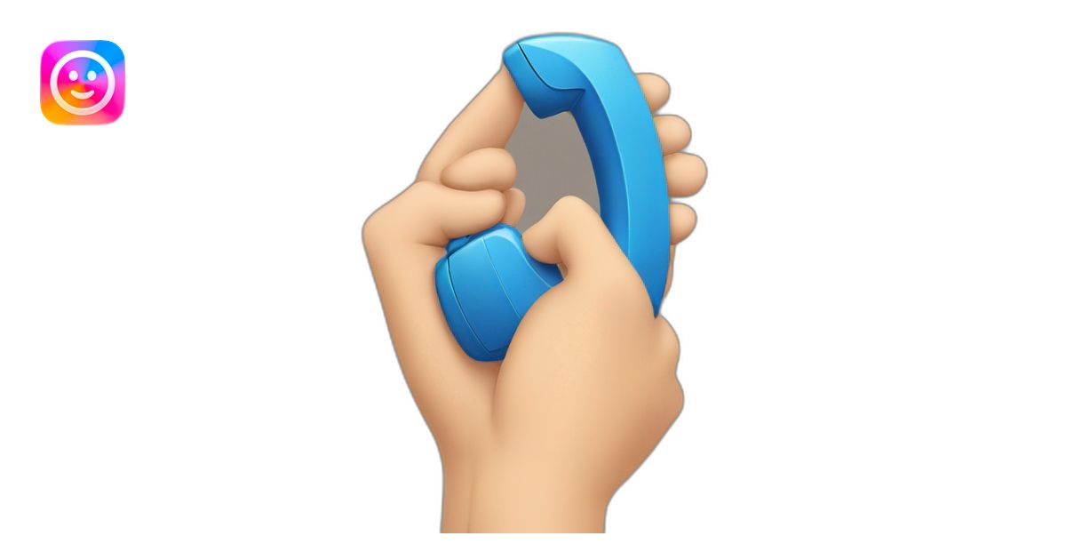 hand holding phone call emoji | AI Emoji Generator