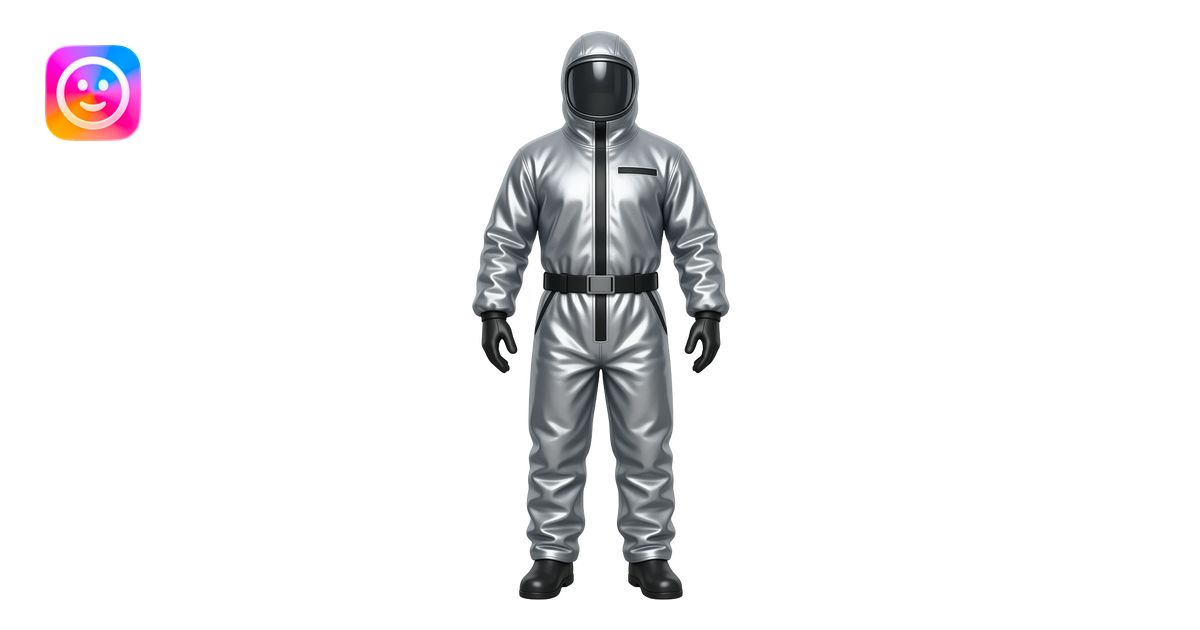 Aluminized/Grey fire-resistant thin suit emoji | AI Emoji Generator