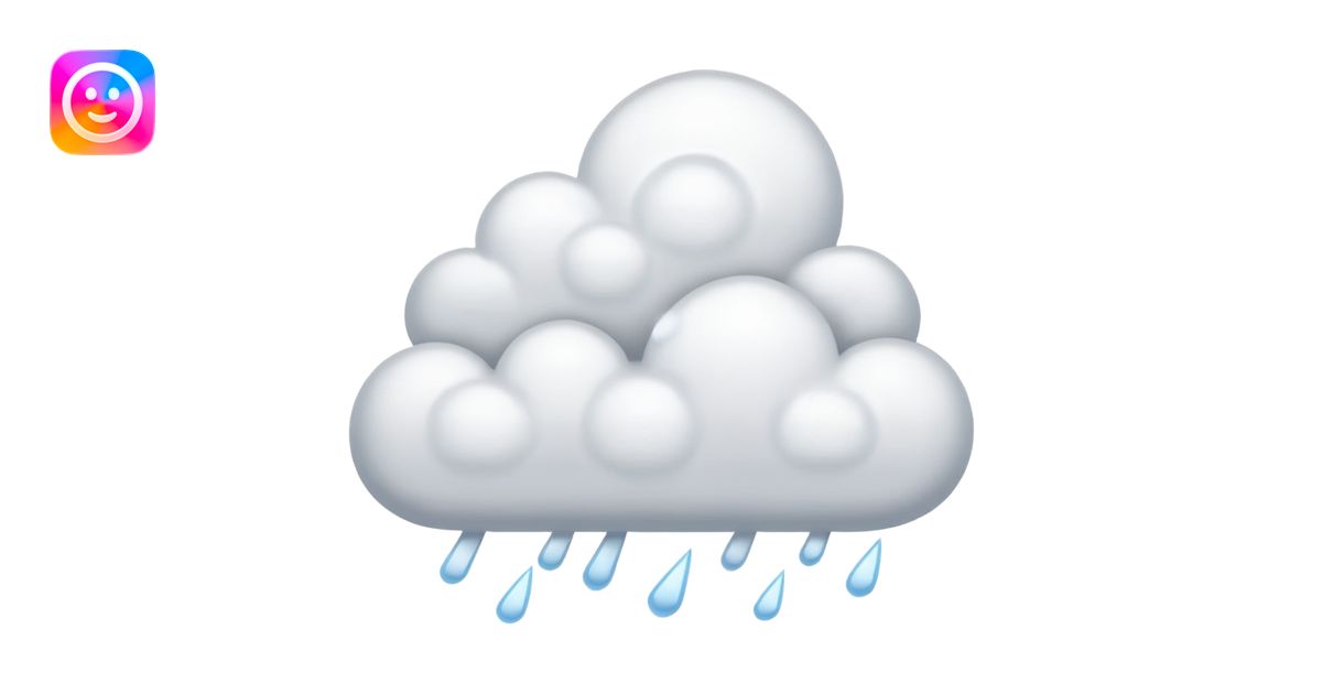 clouds with a lot of snow and thunder emoji | AI Emoji Generator