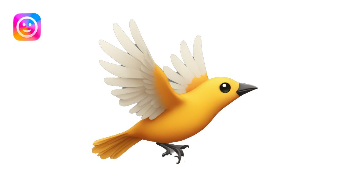 CREATE AN IMAGE OF A BIRD FLYING emoji | AI Emoji Generator