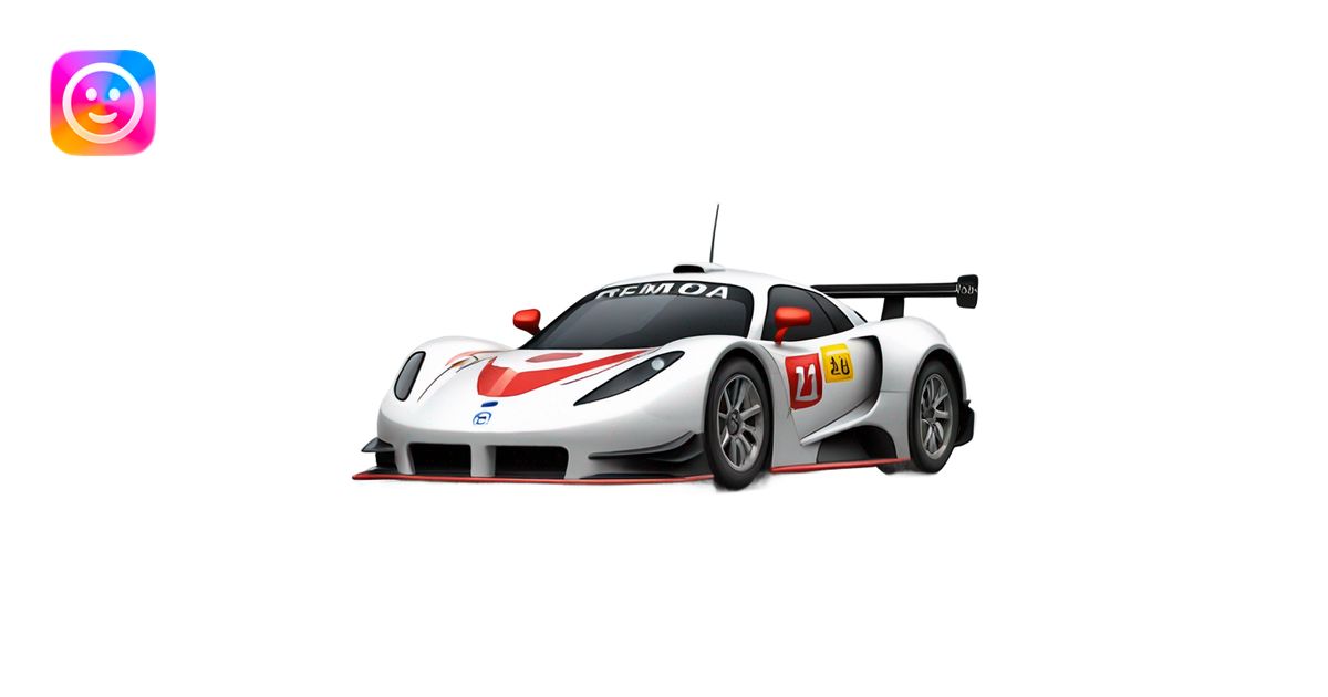 v8 racing supercar side view emoji | AI Emoji Generator
