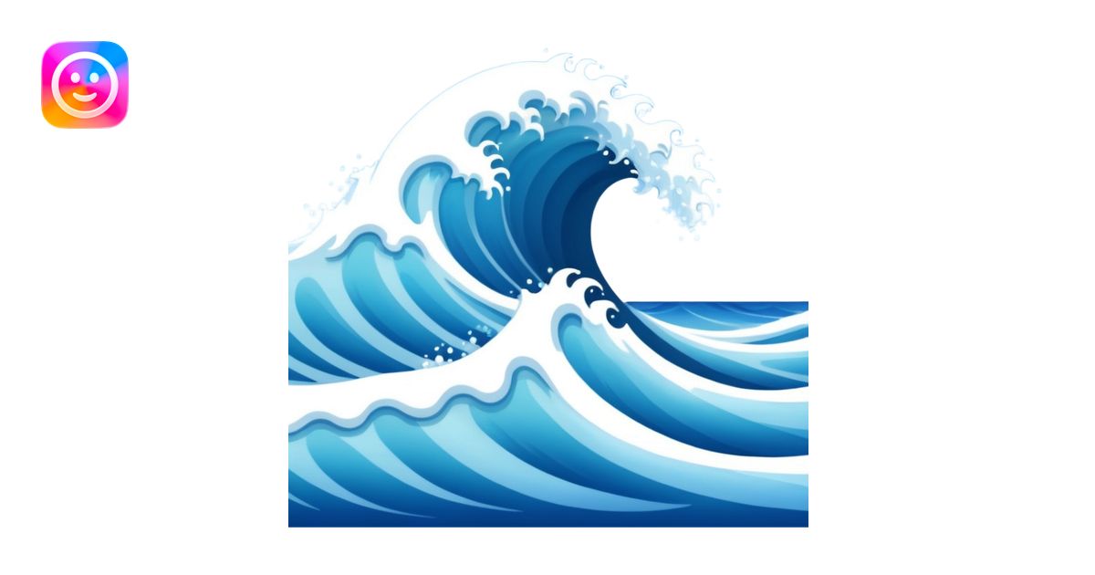 wave receding back into ocean emoji | AI Emoji Generator