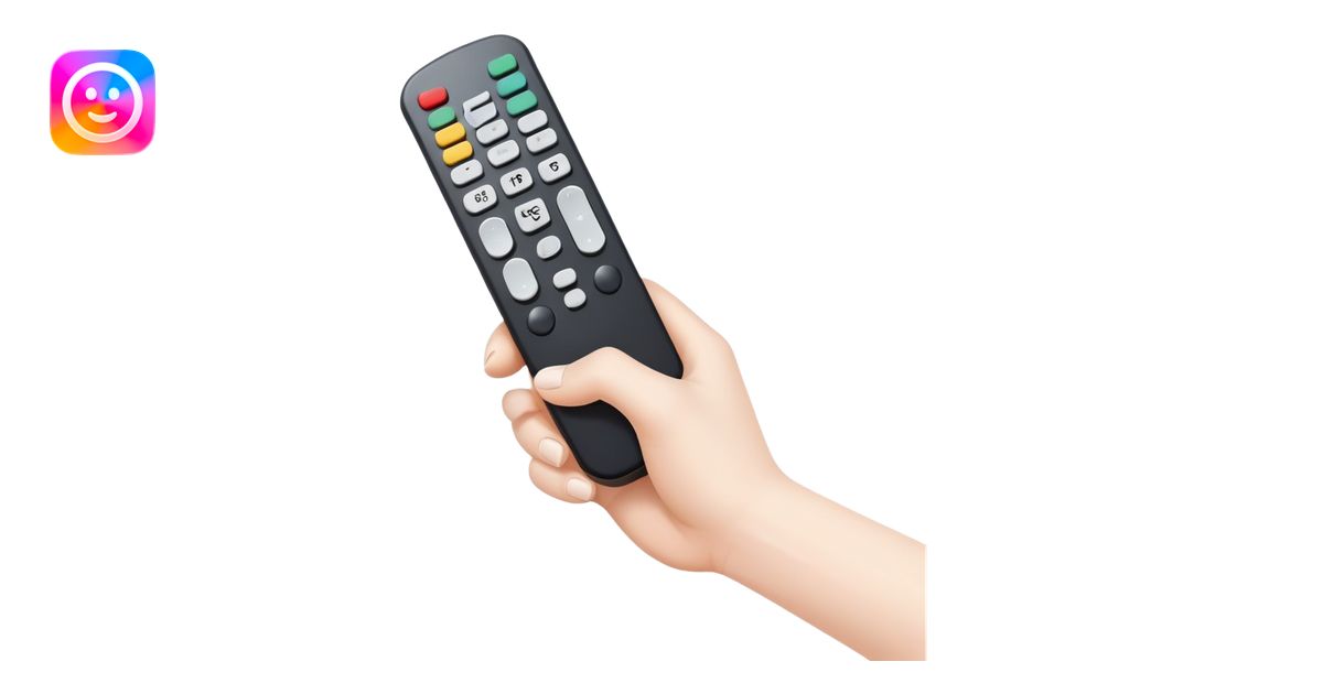 hand holding a remote control emoji | AI Emoji Generator