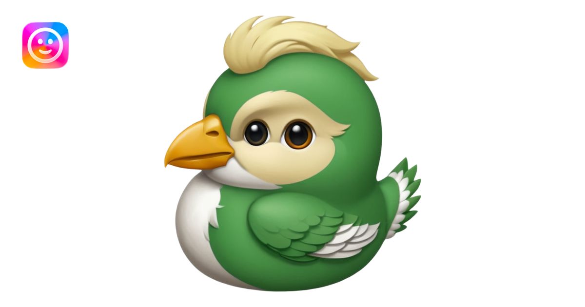un oiseau classique de profil tout vert même sa tête et un seul poil ...