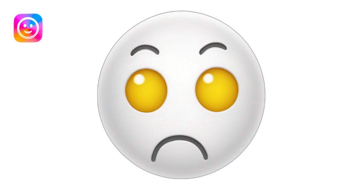 a white blob with a smiley face and a scar on its left eye emoji | AI ...