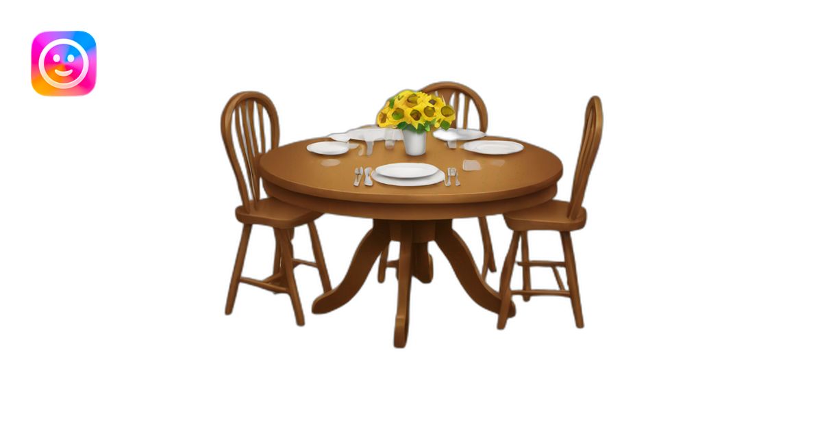 dinning table emoji | AI Emoji Generator