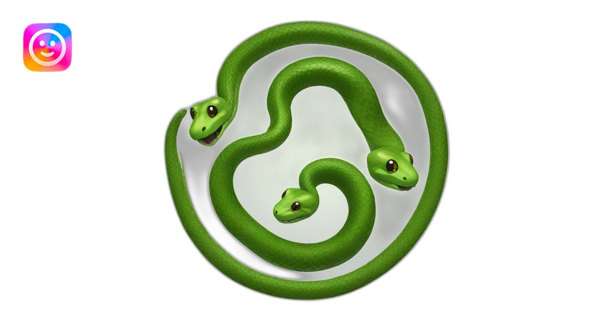 Two snakes circle emoji | AI Emoji Generator