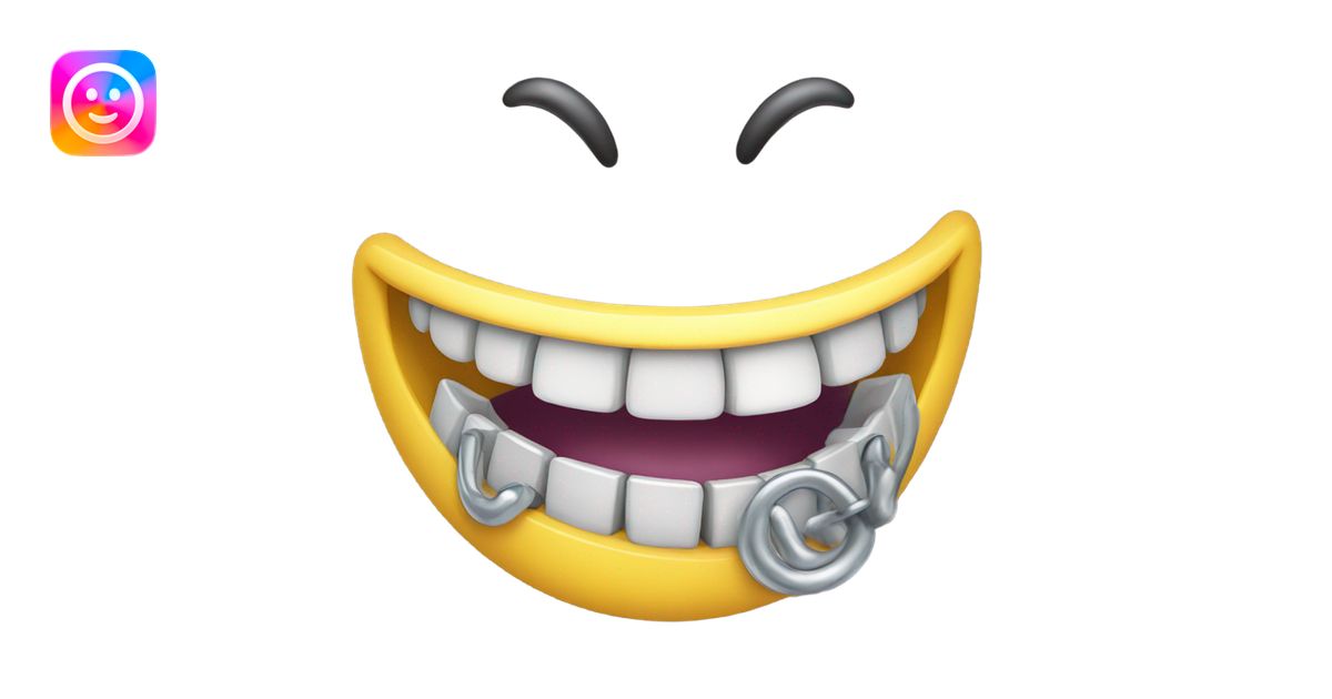 smiley face with braces emoji | AI Emoji Generator