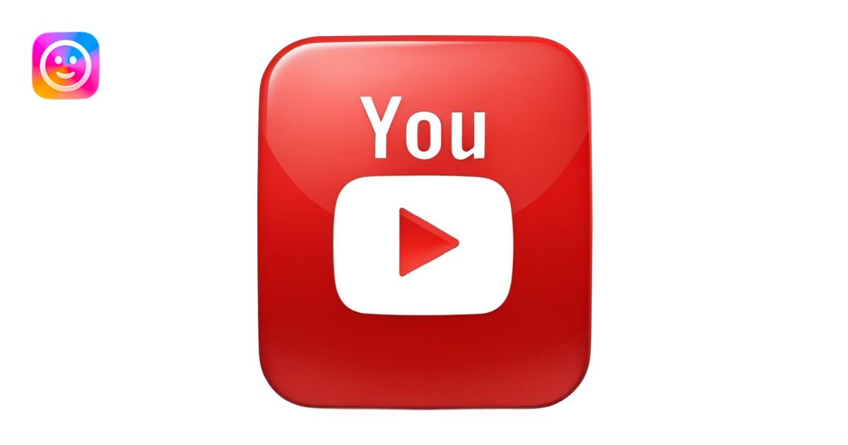 YouTube play button, simple and bold emoji | AI Emoji Generator