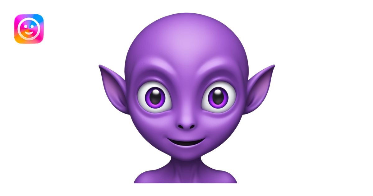 purple alien emoji | AI Emoji Generator