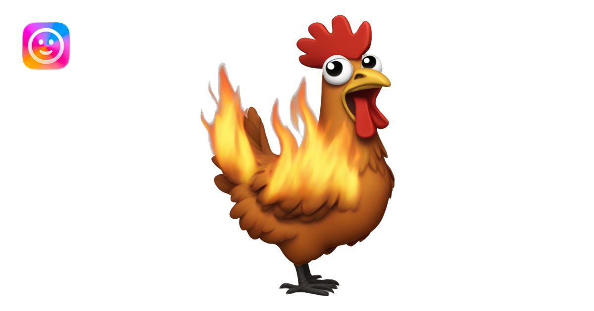 this is fine fire chicken emoji | AI Emoji Generator