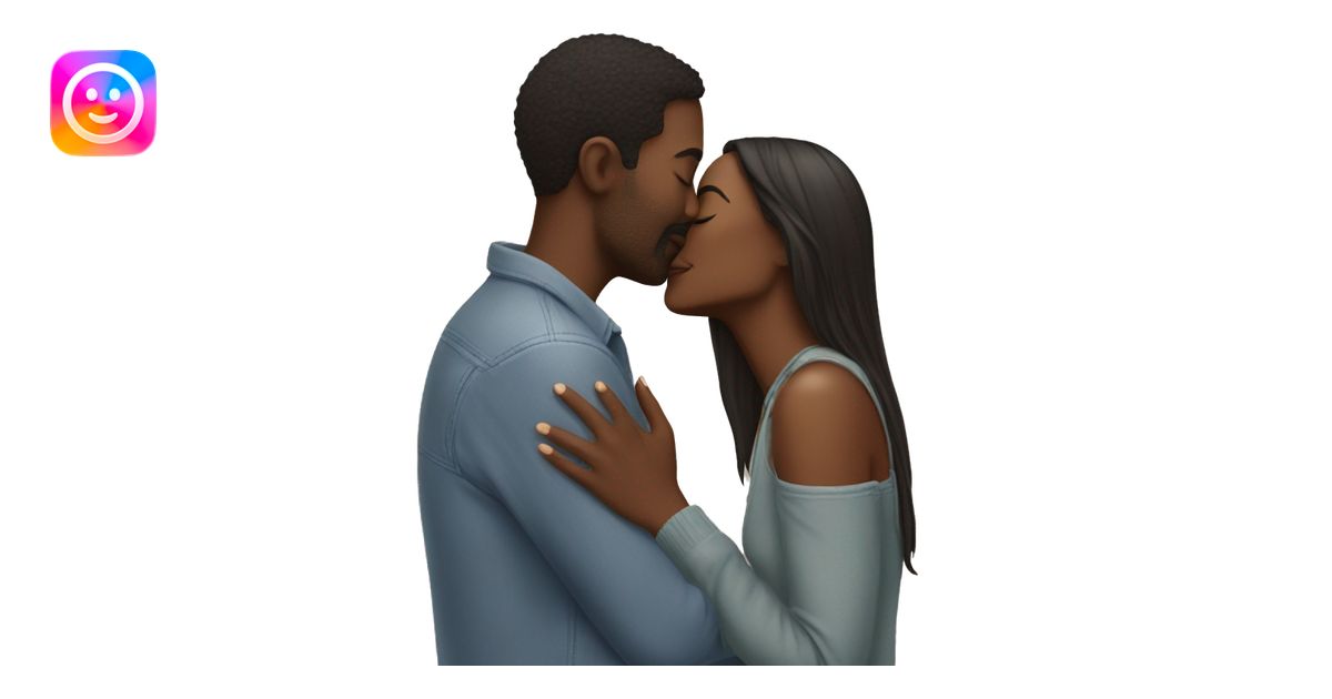 intimate couple kissing moment emoji | AI Emoji Generator