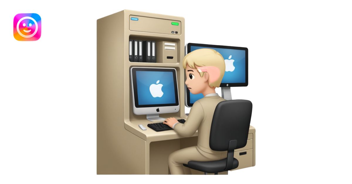 a person entering a computer room in an organized manner emoji | AI ...