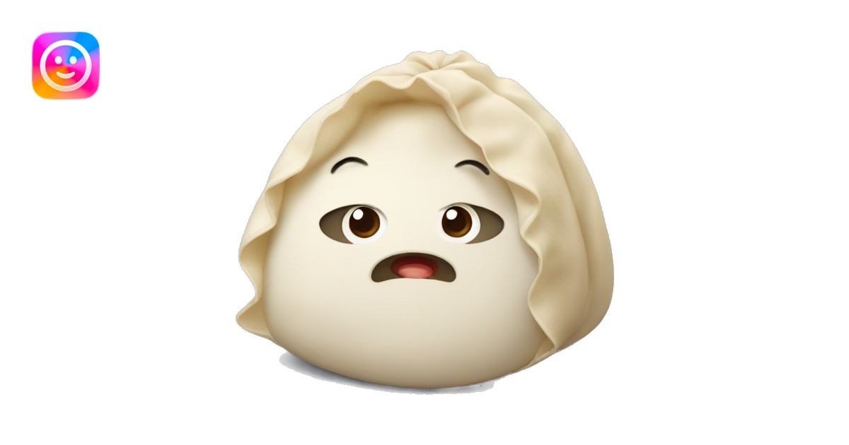 Dumpling with mouse face emoji | AI Emoji Generator