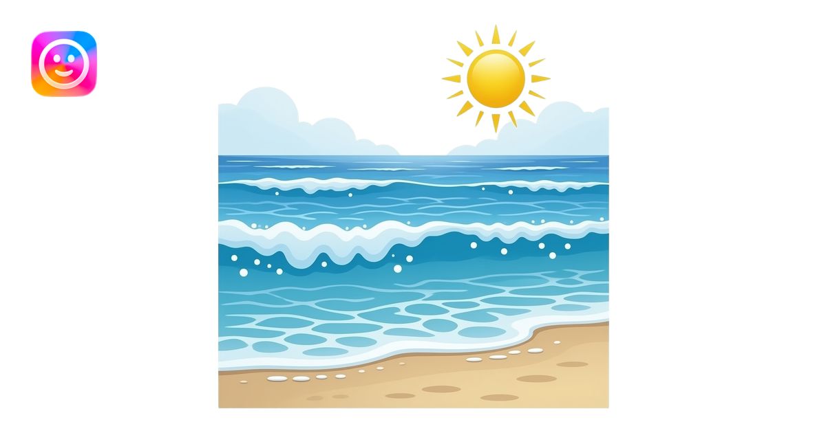 Sparkle emoji ocean vibes, no border emoji | AI Emoji Generator
