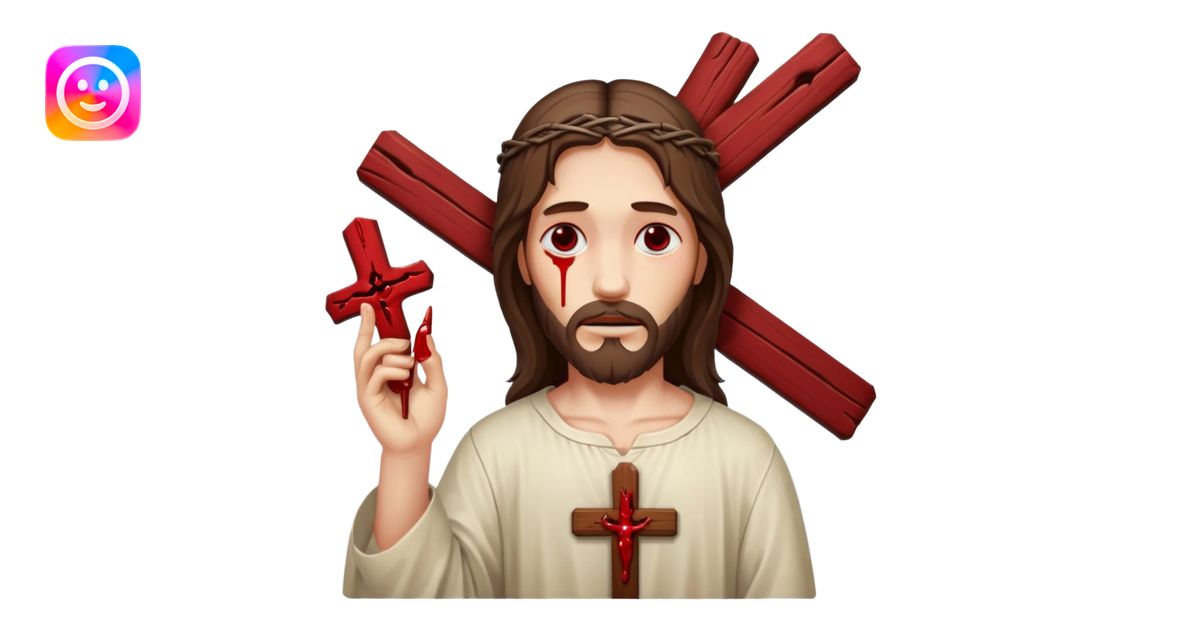 Jesus on the cross emoji | AI Emoji Generator