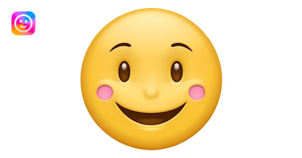 Create a hand drawn style Smile reaction emoji for a new social media ...