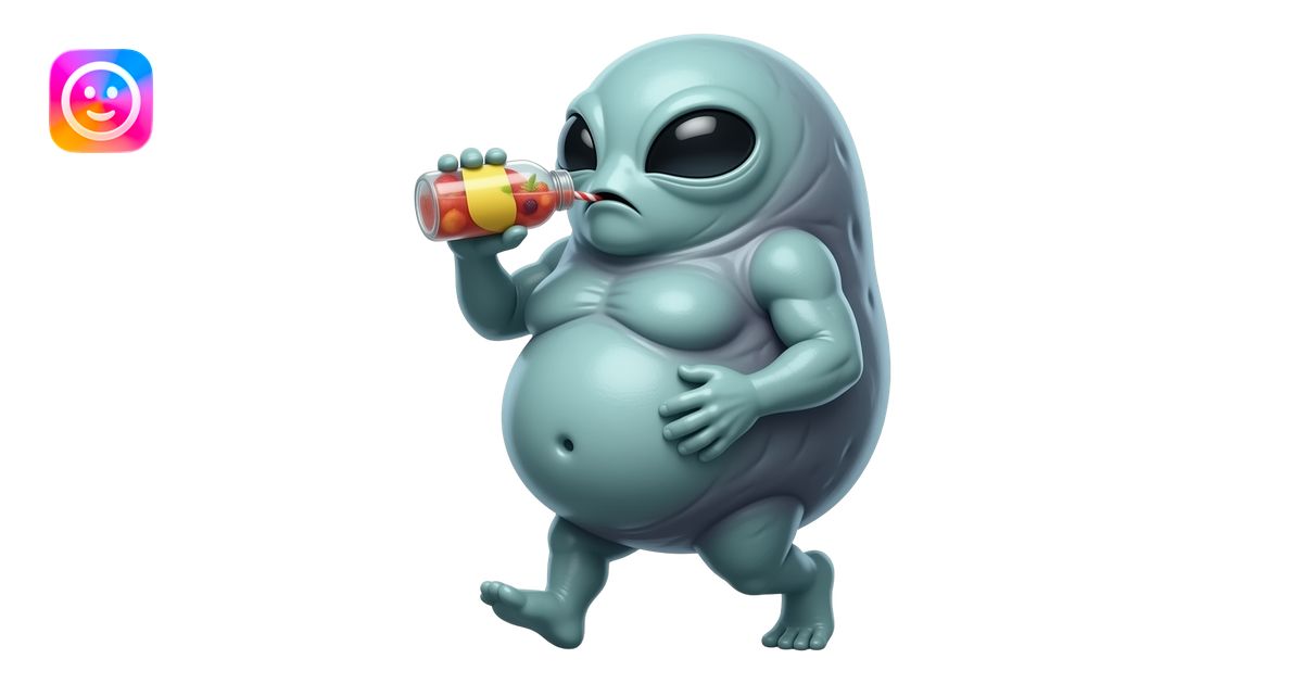 female alien,she got so fat,her body is completely round almost ...