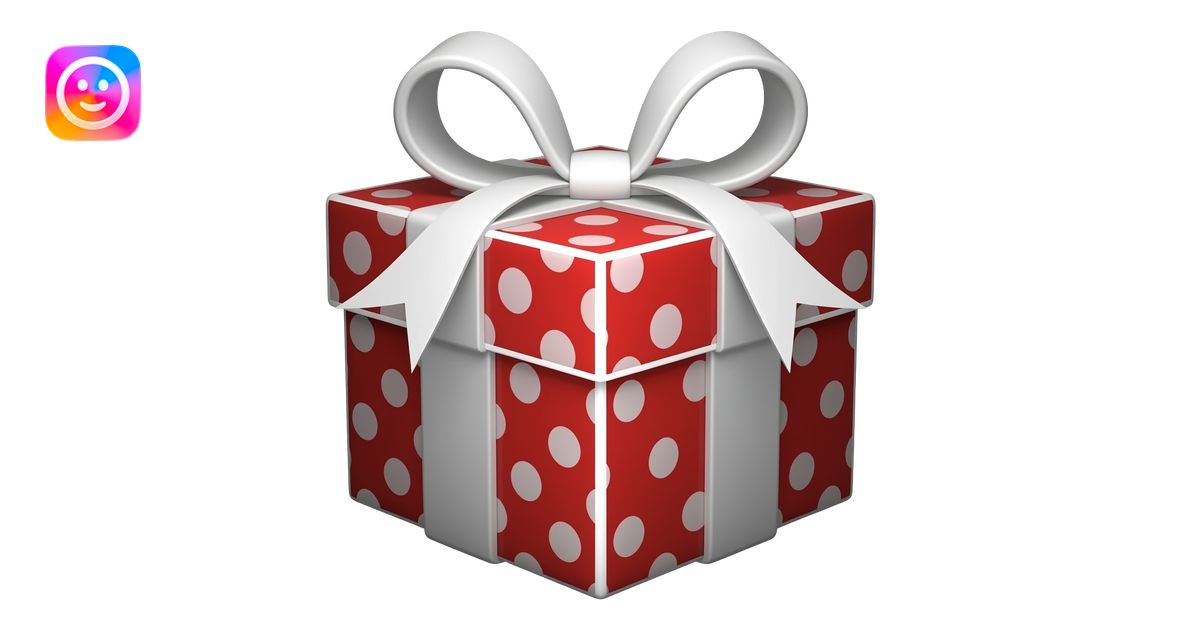 generate gift emoji with white outline around the emoji emoji | AI ...