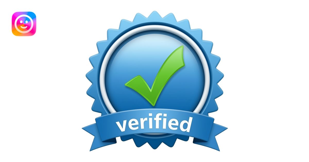 Blue Verified Badge emoji | AI Emoji Generator