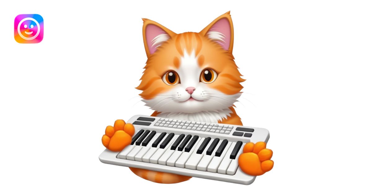 cat holding a keyboard emoji | AI Emoji Generator