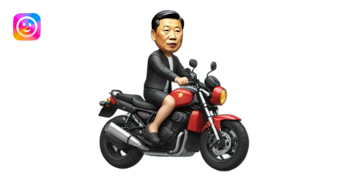 Xi jinping riding a motorcycle shirtless emoji | AI Emoji Generator