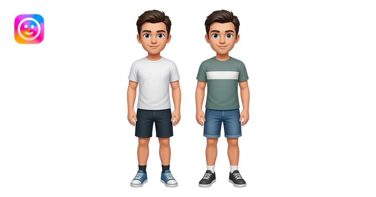 young men full body with receding hairline emoji | AI Emoji Generator