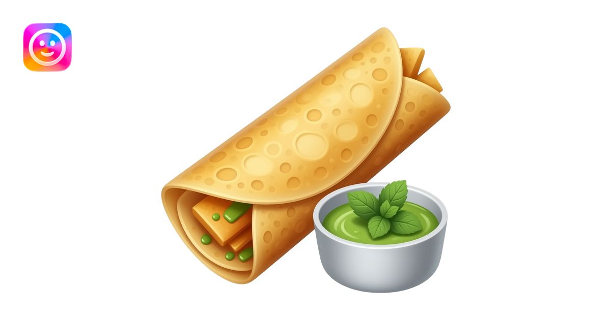 Dosa and chutney emoji | AI Emoji Generator