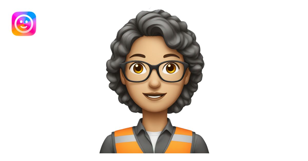 female engineer wearing glasses emoji | AI Emoji Generator