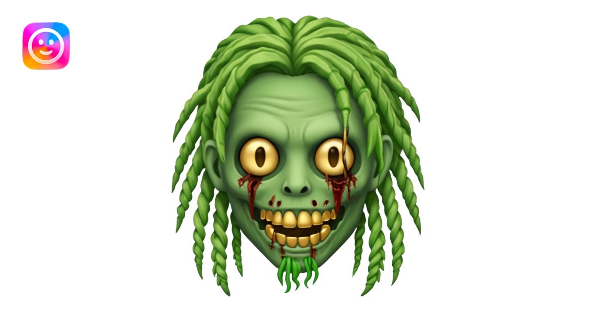 zombie emoji with grillz and freeforms emoji | AI Emoji Generator